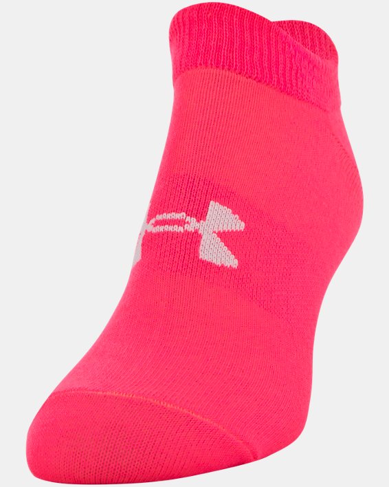 Women's UA Essential No Show – 6-Pack Socks, Pink, pdpMainDesktop image number 17